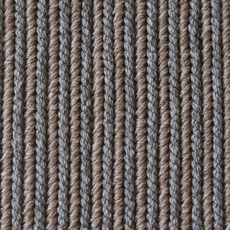 Cadrys Terrace Soumak Weave Grey Almond & Taupe (Stripe)
